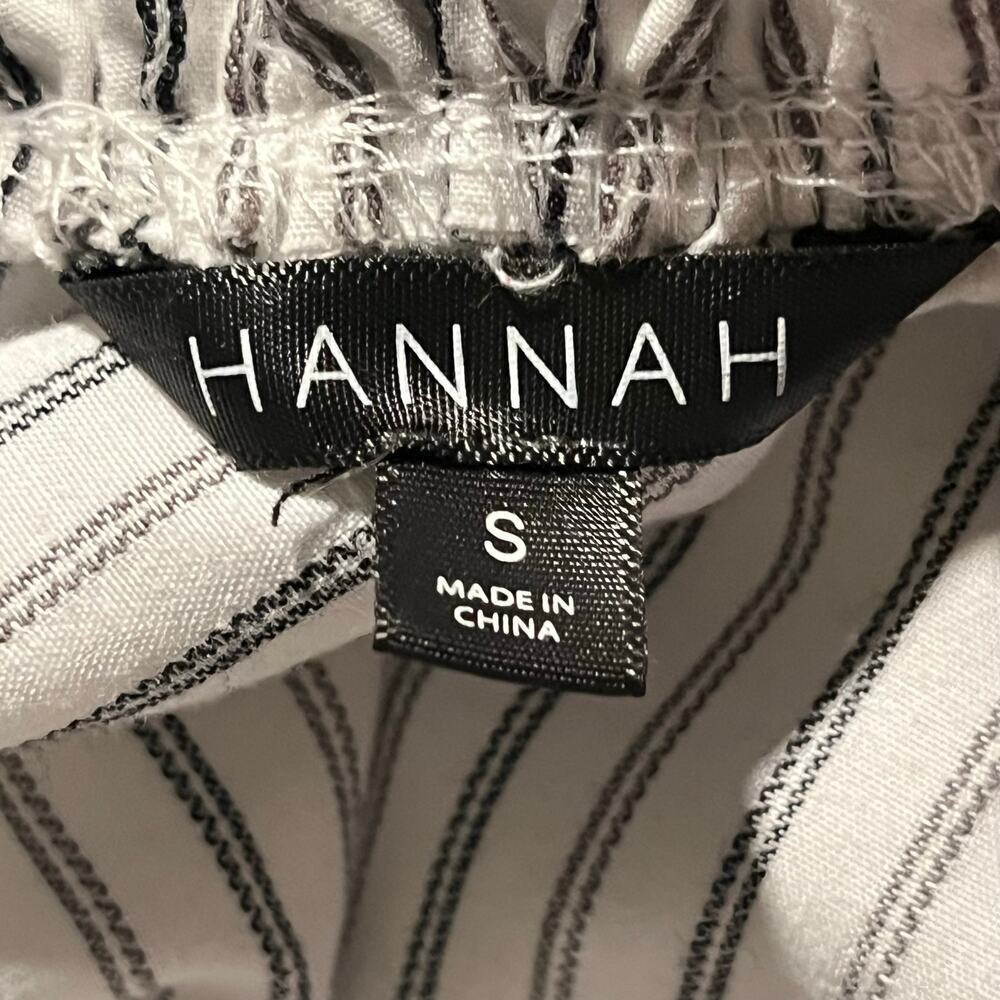 Hannah Lace Stripe Peplum Blouse Mock Neck Small - Picture 7 of 9